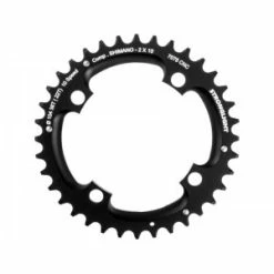 Plateau STRONGLIGHT 104mm 36 Dents Shimano 2x10v. Noir